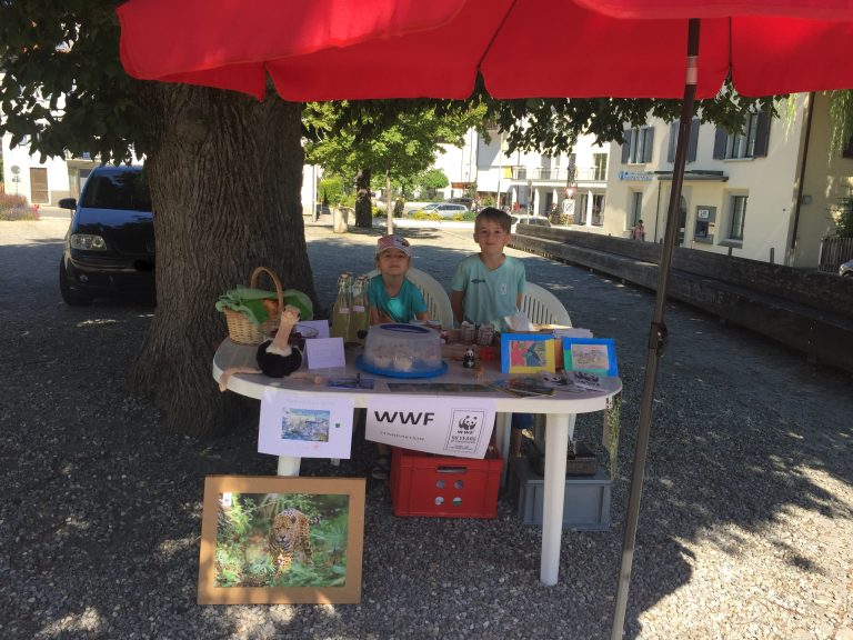 Un stand de vente en 2018