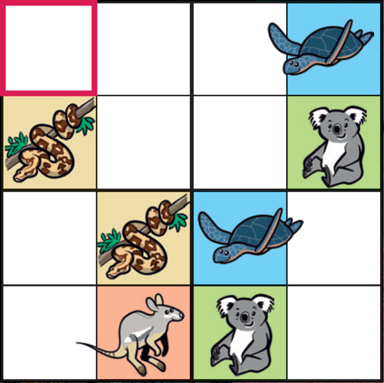 Sudoku mit verschiedenen Tieren