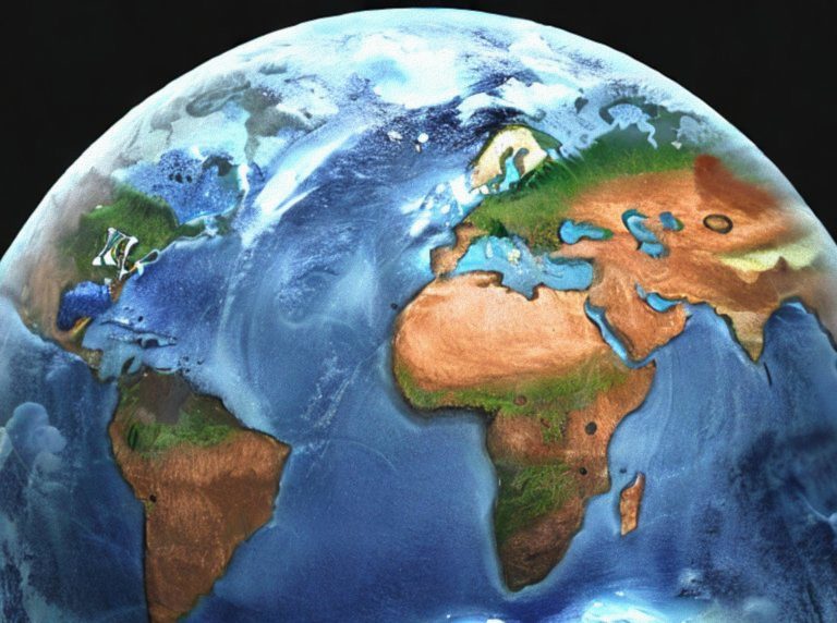 Le globe terrestre, vu de l'espace