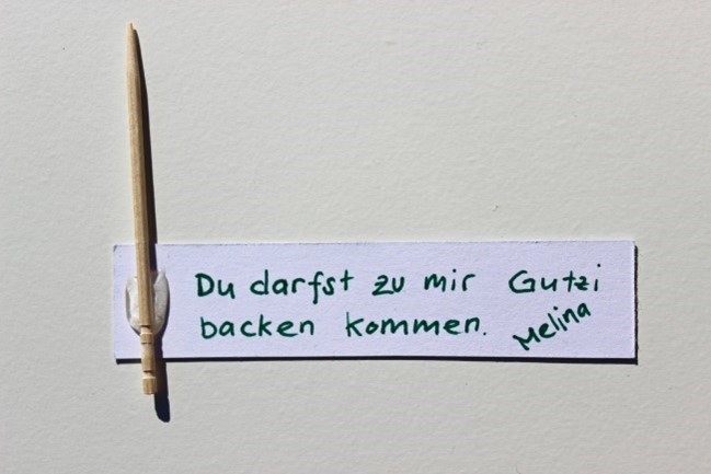 Botschaft für Adventswichtel aus Naturmaterialien