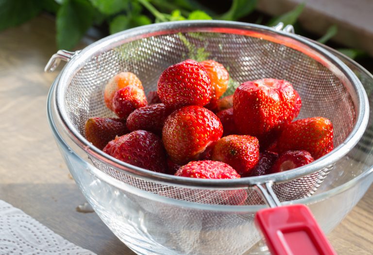 Gewaschene Erdbeeren