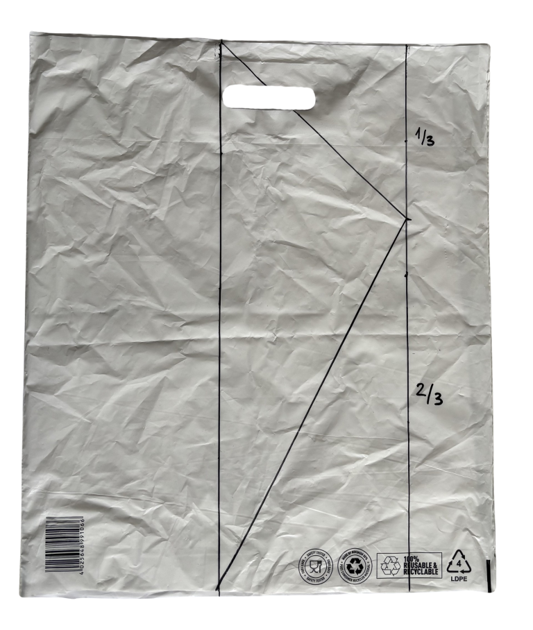 Plastiksack mit Dreieck